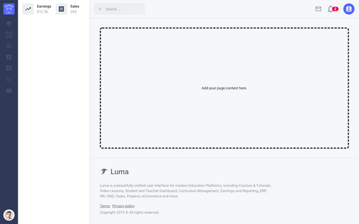 Mini Secondary App Layout