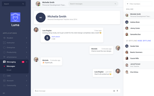 Messages - Luma Bootstrap