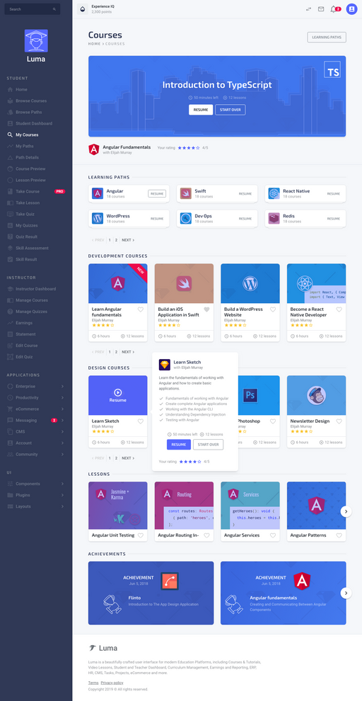 My Courses - Luma Bootstrap