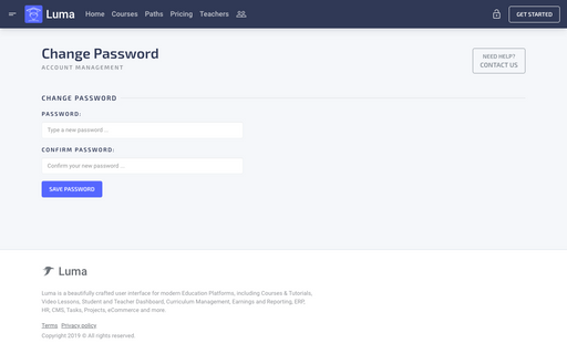 Reset Password - Luma Bootstrap