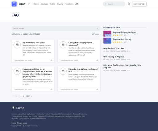 FAQ - Luma Bootstrap
