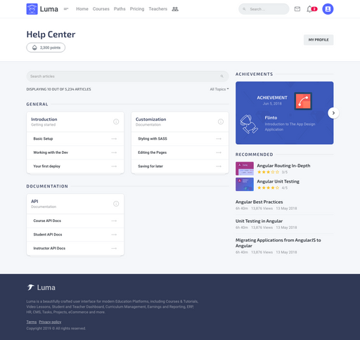 Help Center - Luma Bootstrap