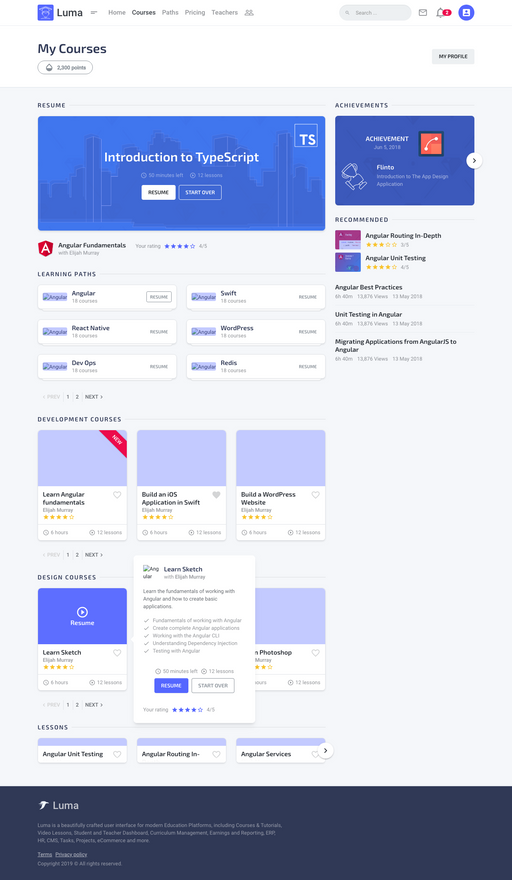 My Courses 2 - Luma Bootstrap