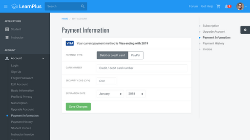 Payment Information