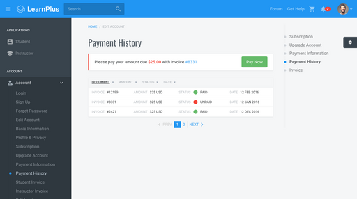 Payment History