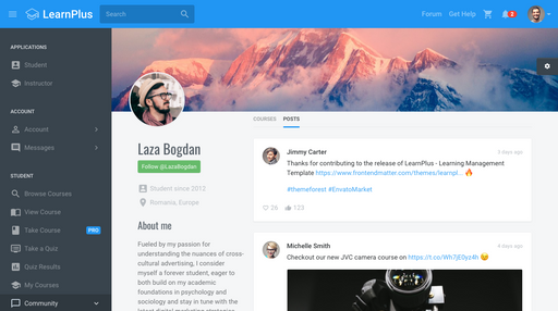 Student Profile - Posts