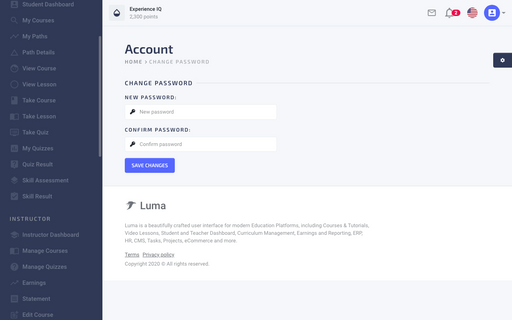Change Password - null