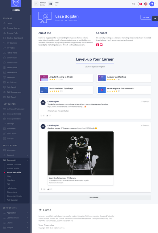 Instructor Profile - null