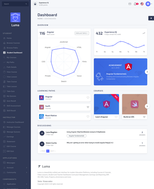 Student Dashboard - null