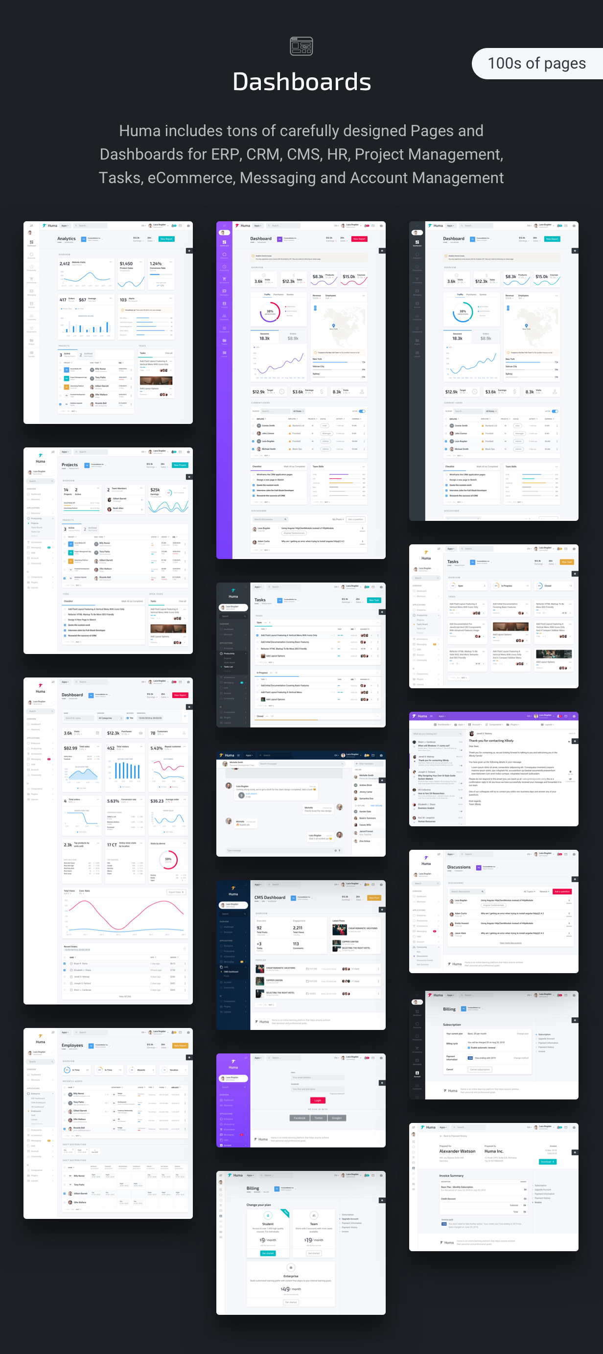Huma Admin Dashboard PRO - Bootstrap 4 Admin Template